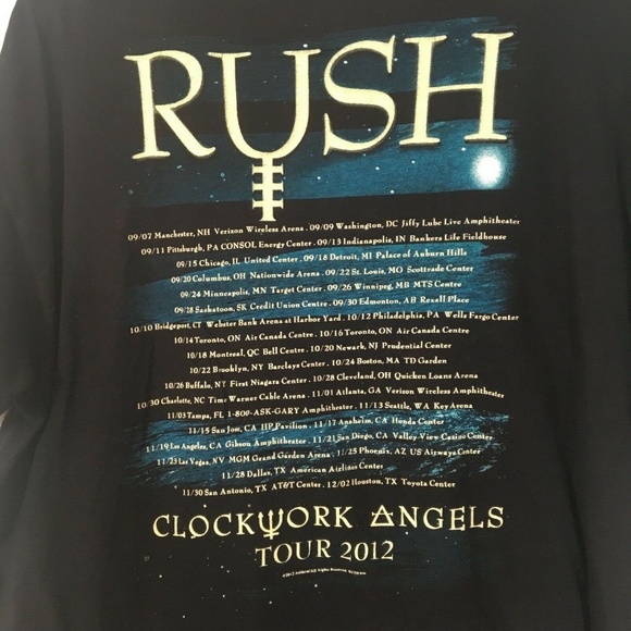 rush clockwork angels tour t shirts
